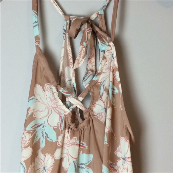 Free People Floral Tie in Back Flowy Top Medium - Picture 4 of 8